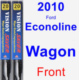 Front Wiper Blade Pack for 2010 Ford Econoline Wagon - Vision Saver