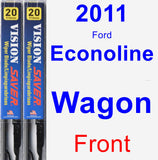 Front Wiper Blade Pack for 2011 Ford Econoline Wagon - Vision Saver