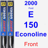 Front Wiper Blade Pack for 2000 Ford E-150 Econoline - Vision Saver