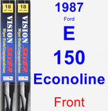 Front Wiper Blade Pack for 1987 Ford E-150 Econoline - Vision Saver