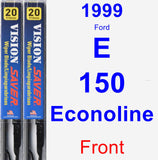 Front Wiper Blade Pack for 1999 Ford E-150 Econoline - Vision Saver