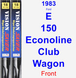 Front Wiper Blade Pack for 1983 Ford E-150 Econoline Club Wagon - Vision Saver