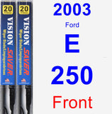 Front Wiper Blade Pack for 2003 Ford E-250 - Vision Saver