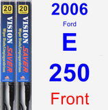 Front Wiper Blade Pack for 2006 Ford E-250 - Vision Saver