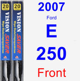 Front Wiper Blade Pack for 2007 Ford E-250 - Vision Saver