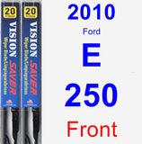 Front Wiper Blade Pack for 2010 Ford E-250 - Vision Saver