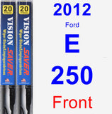 Front Wiper Blade Pack for 2012 Ford E-250 - Vision Saver