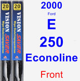 Front Wiper Blade Pack for 2000 Ford E-250 Econoline - Vision Saver