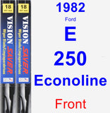 Front Wiper Blade Pack for 1982 Ford E-250 Econoline - Vision Saver