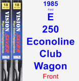 Front Wiper Blade Pack for 1985 Ford E-250 Econoline Club Wagon - Vision Saver