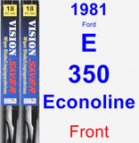 Front Wiper Blade Pack for 1981 Ford E-350 Econoline - Vision Saver