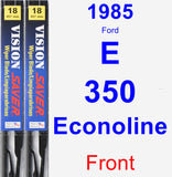 Front Wiper Blade Pack for 1985 Ford E-350 Econoline - Vision Saver