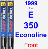 Front Wiper Blade Pack for 1999 Ford E-350 Econoline - Vision Saver