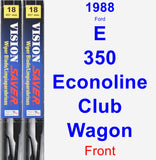 Front Wiper Blade Pack for 1988 Ford E-350 Econoline Club Wagon - Vision Saver