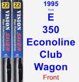 Front Wiper Blade Pack for 1995 Ford E-350 Econoline Club Wagon - Vision Saver