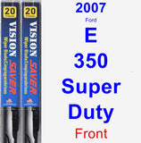 Front Wiper Blade Pack for 2007 Ford E-350 Super Duty - Vision Saver