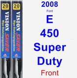 Front Wiper Blade Pack for 2008 Ford E-450 Super Duty - Vision Saver