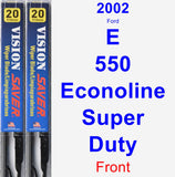 Front Wiper Blade Pack for 2002 Ford E-550 Econoline Super Duty - Vision Saver