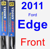 Front Wiper Blade Pack for 2011 Ford Edge - Vision Saver