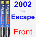 Front Wiper Blade Pack for 2002 Ford Escape - Vision Saver