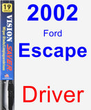 Driver Wiper Blade for 2002 Ford Escape - Vision Saver