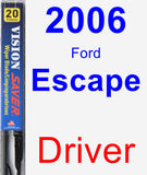 Driver Wiper Blade for 2006 Ford Escape - Vision Saver