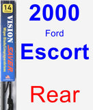 Rear Wiper Blade for 2000 Ford Escort - Vision Saver