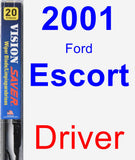 Driver Wiper Blade for 2001 Ford Escort - Vision Saver