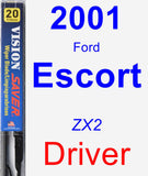 Driver Wiper Blade for 2001 Ford Escort - Vision Saver