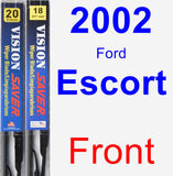 Front Wiper Blade Pack for 2002 Ford Escort - Vision Saver