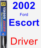 Driver Wiper Blade for 2002 Ford Escort - Vision Saver