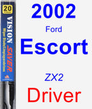 Driver Wiper Blade for 2002 Ford Escort - Vision Saver