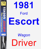 Driver Wiper Blade for 1981 Ford Escort - Vision Saver