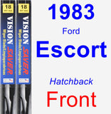 Front Wiper Blade Pack for 1983 Ford Escort - Vision Saver