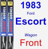 Front Wiper Blade Pack for 1983 Ford Escort - Vision Saver