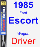 Driver Wiper Blade for 1985 Ford Escort - Vision Saver