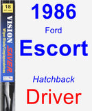 Driver Wiper Blade for 1986 Ford Escort - Vision Saver