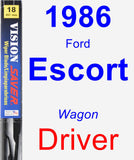 Driver Wiper Blade for 1986 Ford Escort - Vision Saver