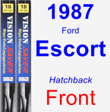 Front Wiper Blade Pack for 1987 Ford Escort - Vision Saver