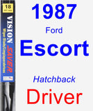 Driver Wiper Blade for 1987 Ford Escort - Vision Saver