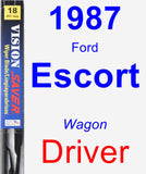 Driver Wiper Blade for 1987 Ford Escort - Vision Saver