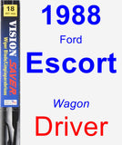 Driver Wiper Blade for 1988 Ford Escort - Vision Saver