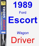 Driver Wiper Blade for 1989 Ford Escort - Vision Saver