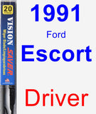 Driver Wiper Blade for 1991 Ford Escort - Vision Saver