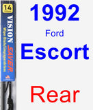 Rear Wiper Blade for 1992 Ford Escort - Vision Saver