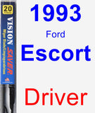 Driver Wiper Blade for 1993 Ford Escort - Vision Saver