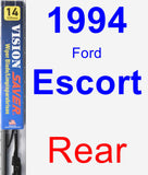 Rear Wiper Blade for 1994 Ford Escort - Vision Saver