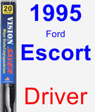 Driver Wiper Blade for 1995 Ford Escort - Vision Saver