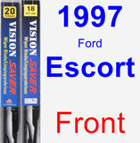 Front Wiper Blade Pack for 1997 Ford Escort - Vision Saver