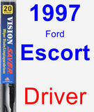 Driver Wiper Blade for 1997 Ford Escort - Vision Saver